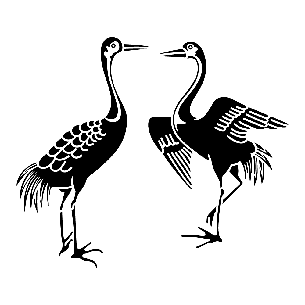 Gamo Muki Zuru (Facing Cranes)